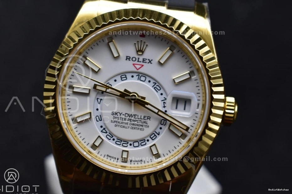 White Dial YG Weight) Oysterflex Strap ZF Edition Best 336238 1:1 Functional A23J Sky-Dweller 1100 on (Gain 0513